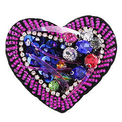 Amour coeur strass patch