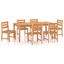 Salle à dîner de jardin 7 pcs,Table et chaise à manger Bois de teck solide -MN11934