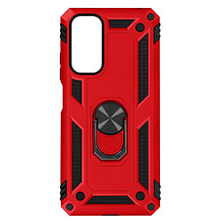 Avizar Coque Xiaomi Redmi Note 11 et Note 11s Antichoc Hybride Bague Support rouge