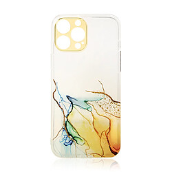 Ozzzo coque en marbre pour iphone 13 pro max gel cover orange marble