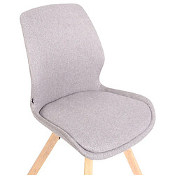 Acheter Decoshop26 Lot de 2 chaises de salle à manger en tissu gris style scandinave pieds bois CDS101131