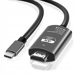 GUPBOO Adaptateur Type C USB-C - Câble HDMI 4K MHL 200cm,JL2747