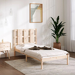 Maison Chic Lit adulte - Lit simple Cadre de lit,Structure du lit Contemporain Bois de pin massif 100x200 cm -MN45088