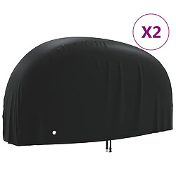 vidaXL Housses de vélo 2 pcs 200x85x110 cm tissu oxford 190T