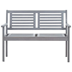 Maison Chic Banc de jardin 2 places | Banquette de jardin | Chaise Relax 120 cm Gris Bois d'eucalyptus solide -MN37717