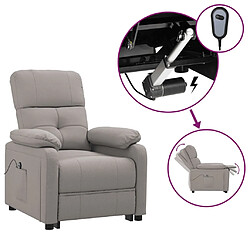 vidaXL Fauteuil inclinable électrique Taupe Tissu