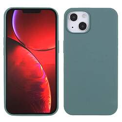 Coque en silicone solide, antichoc vert sapin pour votre Apple iPhone 13 6.1 pouces