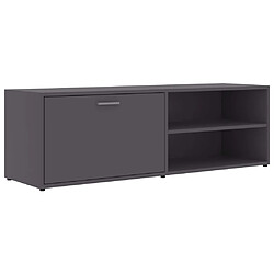 vidaXL Meuble TV Gris 120x34x37 cm Bois d’ingénierie