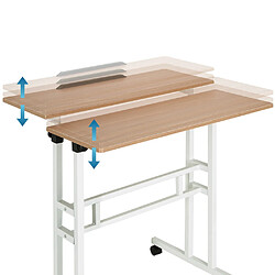 Table de travail / Bureau WORKSTATION I 2 x 80 x 30 cm blanc / chêne hjh OFFICE pas cher