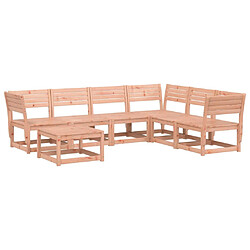 vidaXL Salon de jardin 7 pcs bois massif douglas