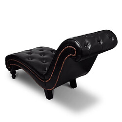 Avis vidaXL Chaise longue Marron Similicuir