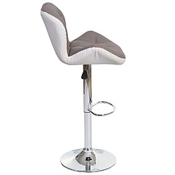 Avis Mendler 2x Tabouret de bar HWC-A92, tabouret pour comptoir, réglable en hauteur, similicuir ~ couleur taupe