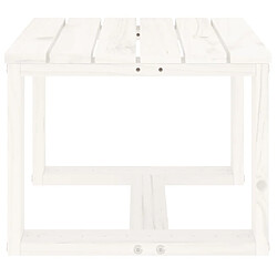 Avis vidaXL Table d'appoint de jardin blanc 40x38x28,5cm bois massif de pin