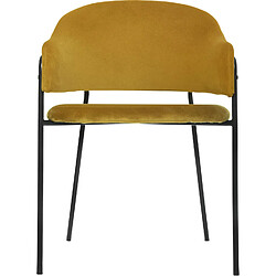 Atmosphera, Createur D'Interieur Fauteuil en velours design Contempo Siron - Jaune moutarde