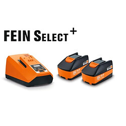 Fein Pack 2 Batteries 18V 6 Ah + Chargeur ALG 80