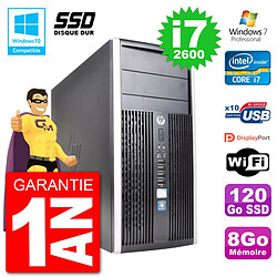 PC HP 6300 MT Intel Core i7-2600 RAM 8Go SSD 120Go Graveur DVD Wifi W7 - Occasion