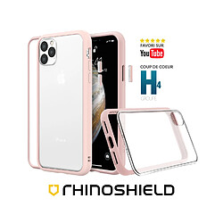 RhinoShield Coque Compatible avec [iPhone 13 Pro Max] Mod NX - Protection Fine Personnalisable avec Technologie Absorption des Chocs [sans BPA] - Rose Poudré