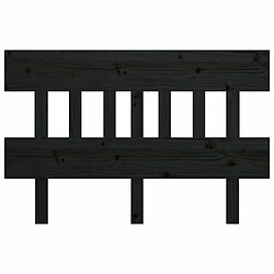 Avis Maison Chic Tête de lit scandinave,Meuble de chambre Noir 163,5x3x81 cm Bois massif de pin -MN74668