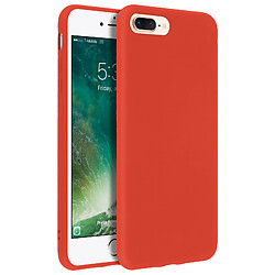 Forcell Coque iPhone 7 Plus/iPhone 8 Plus Coque Soft Touch Silicone Gel - Rouge