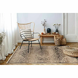 Paris Prix Tapis Tissé Oriental à Poils Plats Charu III Beige 120 x 170 cm pas cher