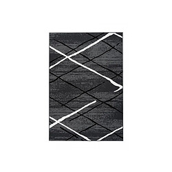 Avis BOBOCHIC Tapis KRISTA Anthracite / Noir / Blanc 120cm x 170cm