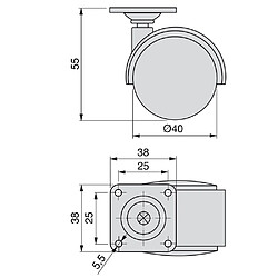 Avis Emuca Pied réglable pour meuble, réglable 98 - 140 mm, Plastique, Noir, 4 ut.