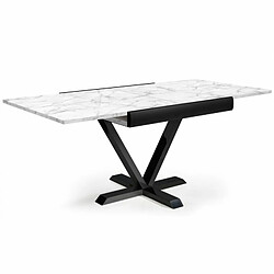 Paris Prix Table d'Appoint Extensible Shoreditch 90-180cm Blanc