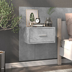 Maison Chic Table de chevet murale,Table de nuit Gris béton -MN81315 