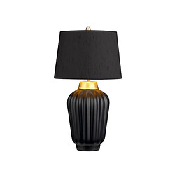 Elstead Lighting Lampe de table Bexley Acier,Céramique,Faux Soie Noir,Laiton brossé