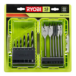 Ensemble de forets Ryobi Bois 12 Pièces