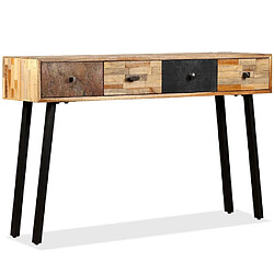 Maison Chic Table console | Meuble d'entrée | Table d'appoint Teck massif de récupération 120 x 30 x 76 cm -GKD76458