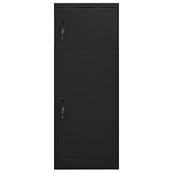 vidaXL Armoire à selles Noir 53x53x140 cm Acier