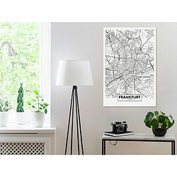 Paris Prix Tableau Imprimé Map of Frankfurt 40 x 60 cm