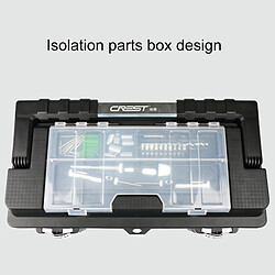 Avis Wewoo Boîte de rangement portative d'outils réparation voiture à la maison multifonctionnelle d'acier inoxydable 17 pouces