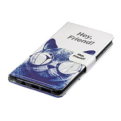 Avis Wewoo étuis en cuir Coque Housse Étui à rabat horizontal Cool Cat pour Galaxy S10, avec porte-cartes et emplacements pour cartes