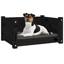 Acheter Maison Chic Niche Lit pour chien | Panier couchage pour chien Noir 55,5x45,5x28 cm Bois massif de pin -GKD37389