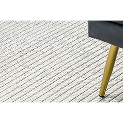 RUGSX Tapis ORIGI 3727 crème - Cadre ficelle SISAL tissée à plat 58x100 cm pas cher