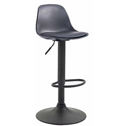 Non Tabouret de bar Kiel simili cuir noir