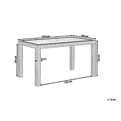 Avis Beliani Table de jardin Matériaux synthétiques Gris graphite FOSSANO