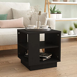 Maison Chic Table basse,Table Console Table d'appoint, Table pour salon Noir 40x40x43 cm Bois d'ingénierie -MN44371