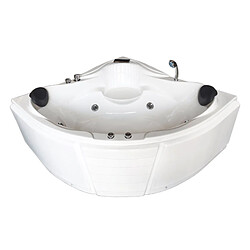 Simba BAIGNOIRE MASSANTE ANGLE 150 x 150 cm - BALNEO BAIN TOURBILLON Modèle Las VegasJets dorsaux whirlpool spa! Cascade inclus!