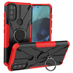 Coque en TPU anti-chocs avec béquille pour votre Motorola Moto G71 5G - rouge