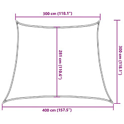 vidaXL Voile d'ombrage 160 g/m² Rouge 3/4x3 m PEHD pas cher