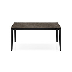 Inside 75 Table extensible 12 couverts PENTAGON 310cm pieds métal plateau mélaminé bronze