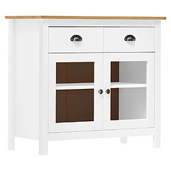 Maison Chic Buffet,Meuble de Rangement,commode pour salon,Cuisine Hill Blanc 90x40x80 cm Bois de pin solide -MN27390