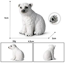 Avis 6x Réaliste Solide Blanc Polaire Animaux Chiffres En Plastique La Faune Arctique Animal Collection Maison Décor de Bureau Enfants Enfants