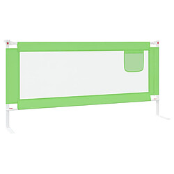 Avis vidaXL Barrière de sécurité de lit d'enfant Vert 200x25 cm Tissu