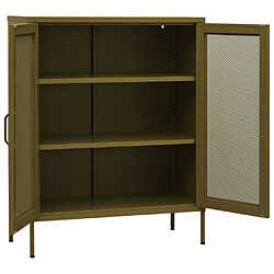 Avis vidaXL Armoire de rangement Vert olive 80x35x101,5 cm Acier