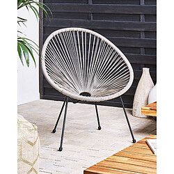 Beliani Chaise de jardin ACAPULCO II Gris clair