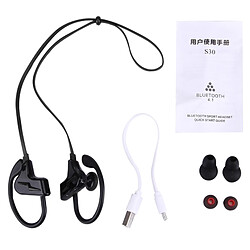 Wewoo Sport Style Stéréo Bluetooth 4.1 RSC 4.1 Écouteurs intra-auriculaires pour iPhone, Galaxy, Huawei, Xiaomi, LG, HTC et autres téléphones intelligents (Noir) pas cher